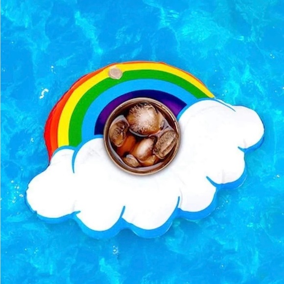 New Bigmouth Inflatable Rainbows Clouds Beverage Drink Boats Floats Pool Party🌈 - Picture 4 of 4